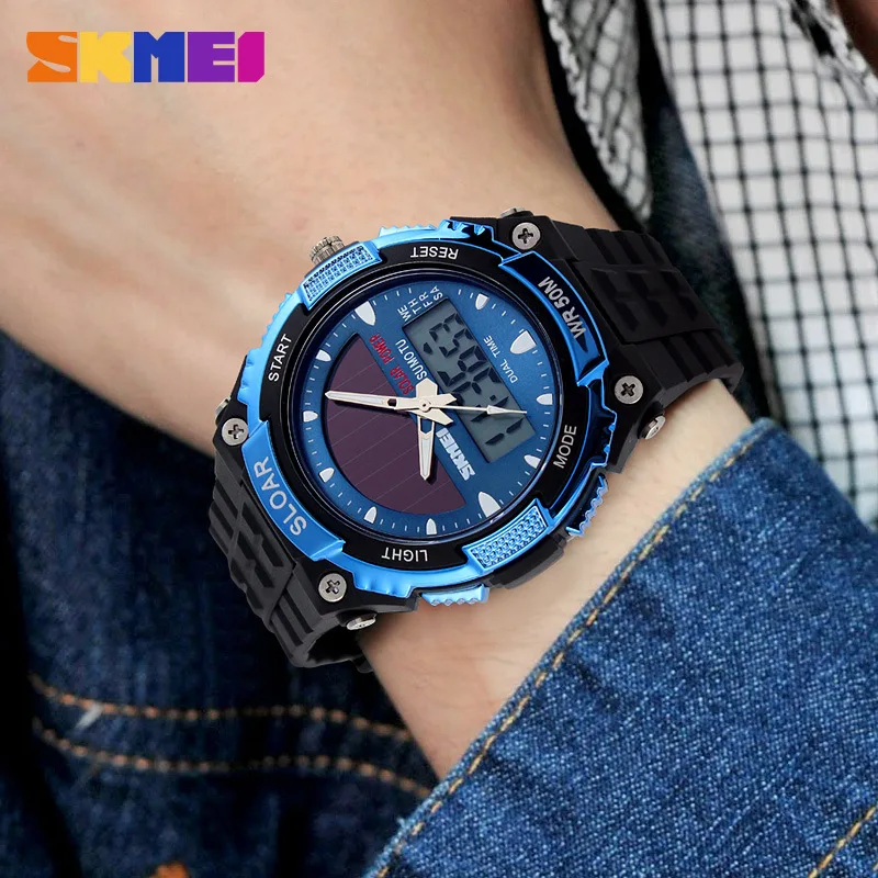 Skmei Men\'s Fashion Solar Watch Waterproof Electronic Watch Outdoor Sports Men\'s Watch Student Watch 1049