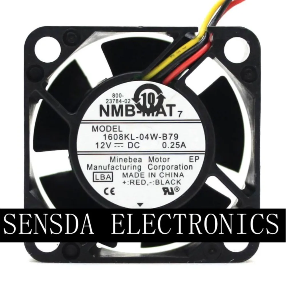 For NMB-MAT 1608KL-04W-B79 LB2 DC 12V 0.25A Server Cooling Fan Square 3-wire 40x40x20mm