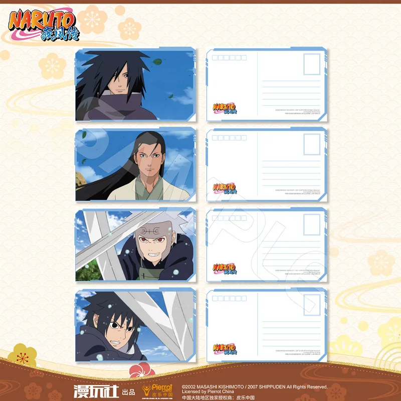 Naruto Uchiha Sasuke Itachi Madara Sakura Izuna Senju China autorización oficial Cosplay escena clásica postal de la serie