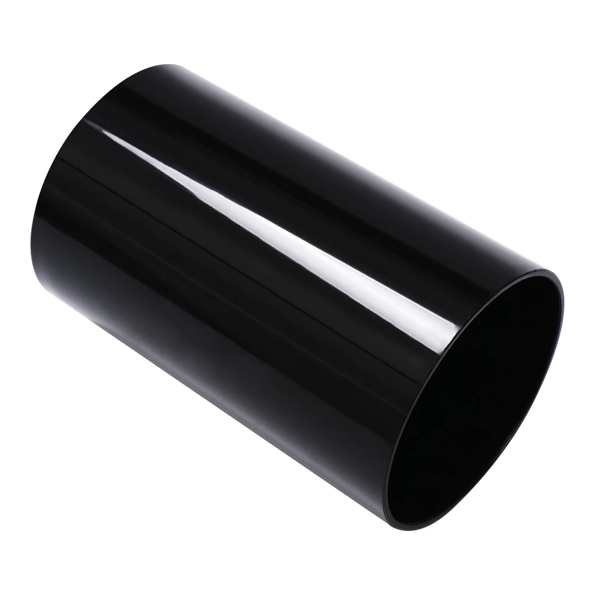 

Kitchen Cylinder Container Black Plastic Utensil Organizer With Drain Holes Countertop Silverware Holder For Forks Spoons