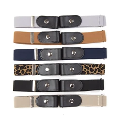Women Adjustable Stretch Elastic Waist Band Invisible Belt Buckle-Free Belts for Men Jean Pants No Buckle Easy To Wear Suspender