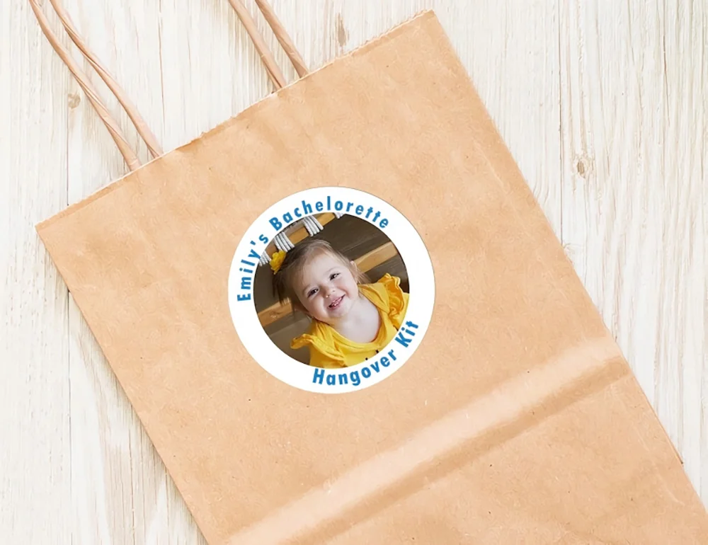 Anpassbares Aufkleber-Etikett mit individuellem Foto, Vinyl, mit Text-Logo, wasserdicht, personalisiert, rund, für Werbeveranstaltungen, Firmengeschenk – Detail 9