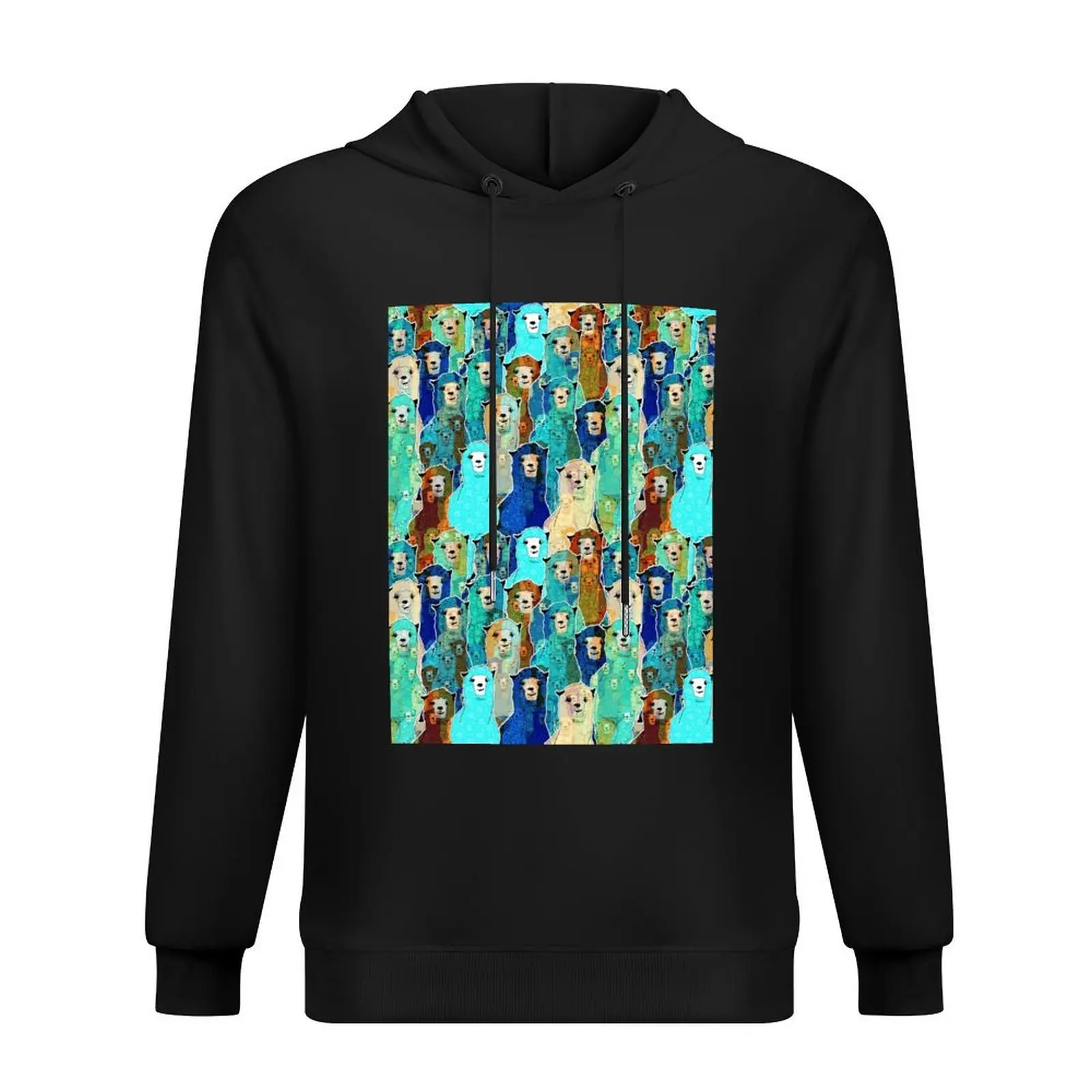 

Colorful Alpaca Décor Pattern (Colorful and Transparent Pattern Design) Hoodie men's autumn clothes men's coat hoodie oversize