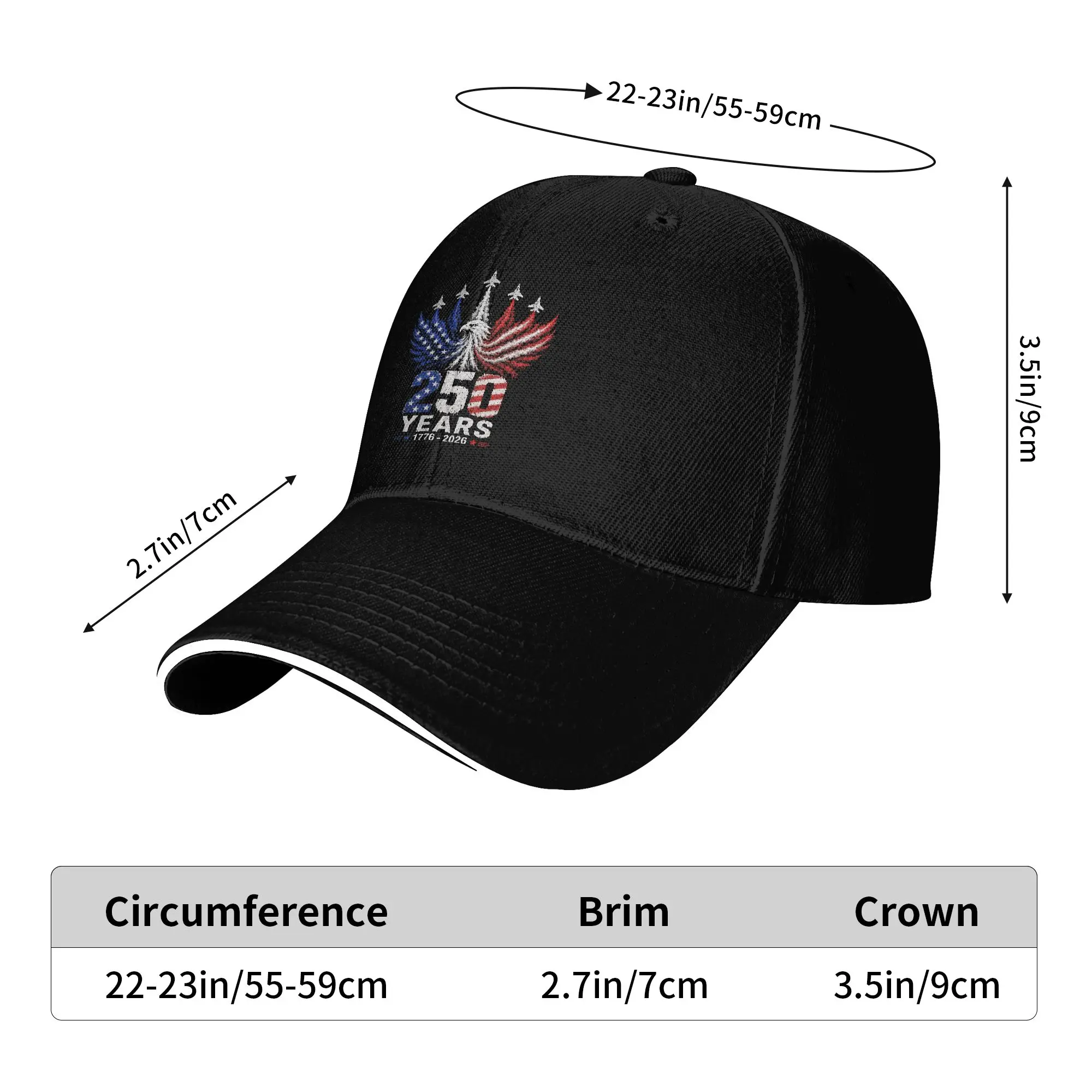 250 Years American 250th USA Patriotic Eagle 4th of July Casual Baseball Cap Summer Trucker Hat Fishing Fashion Baseball Caps