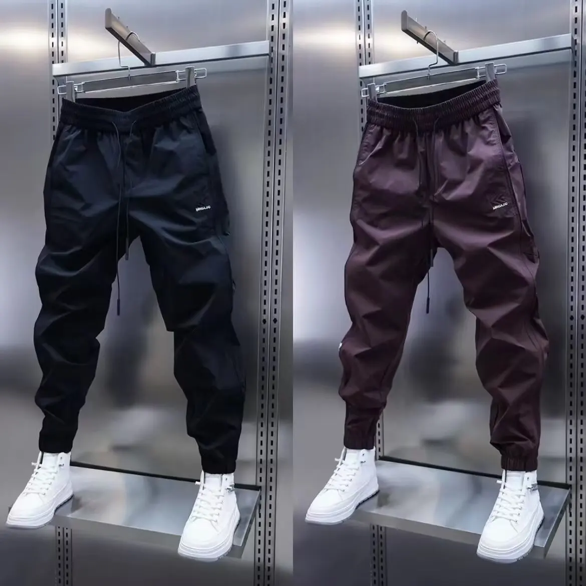 2026 New Men Joggers Autumn Sweatpants Spring Drawstring Casual Pants Workout Running Thin Sports Trousers Men Clothing