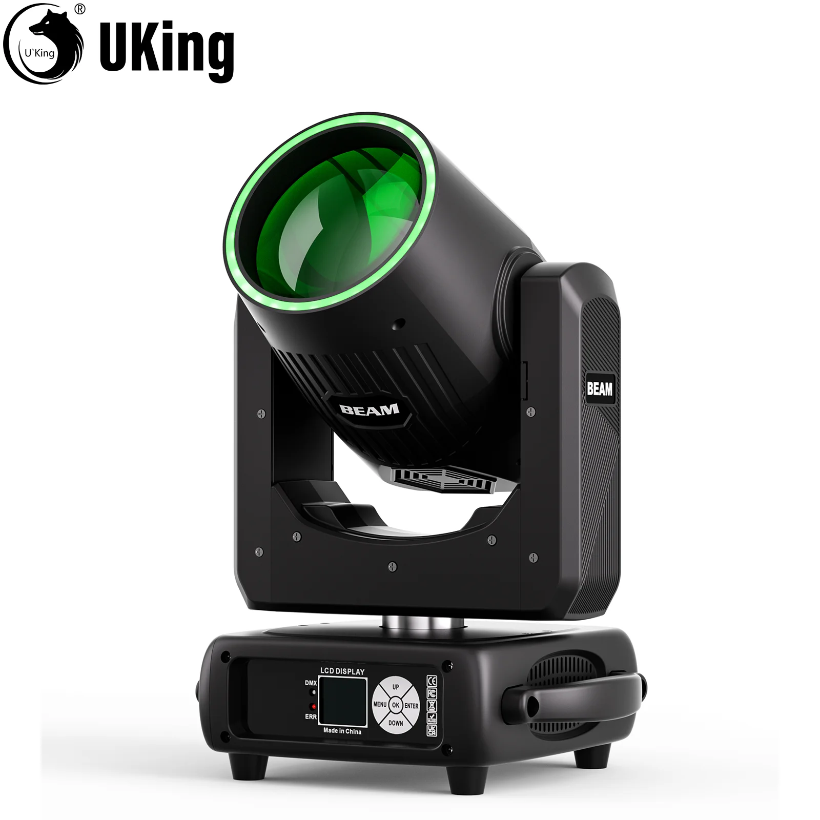 U'King 295W 14R faisceau phares mobiles avec bande lumineuse 14 couleurs 15Gobo 8/24 prisme lumières de scène RGB effet Halo DJ lumières pour barre