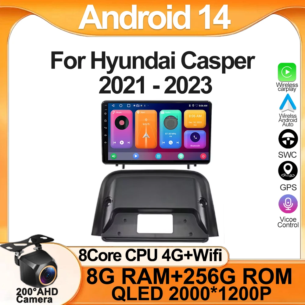 

Car Radio Carplay For Hyundai Casper 2021 - 2023 Android Auto Multimedia Player Stereo Autoradio Car Intelligent Systems No 2din