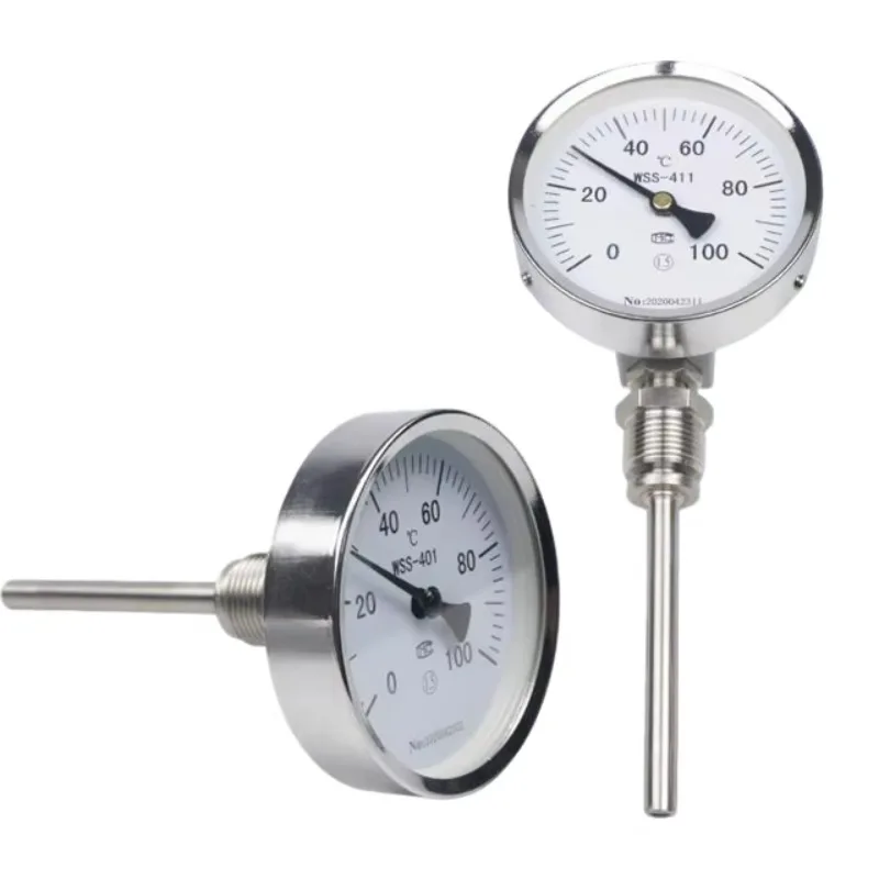 

Промышленный цифровой зонд из нержавеющей стали с разрешением 1C, 50 мм, высокотемпературный резервуар для жидкости и биметаллический термометр для трубопровода