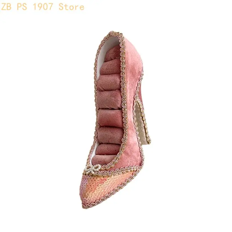 Unique High Heel Themed Jewelry Holder With Soft Interior For Protective 55KA