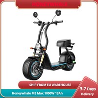 Honeywhale M5 Max Electric Scooter with Seat 14 ″ Rubber Pneumatic Tires, 1000W 13Ah 40 km/h Max Speed, 40km Max Range Disc Brake