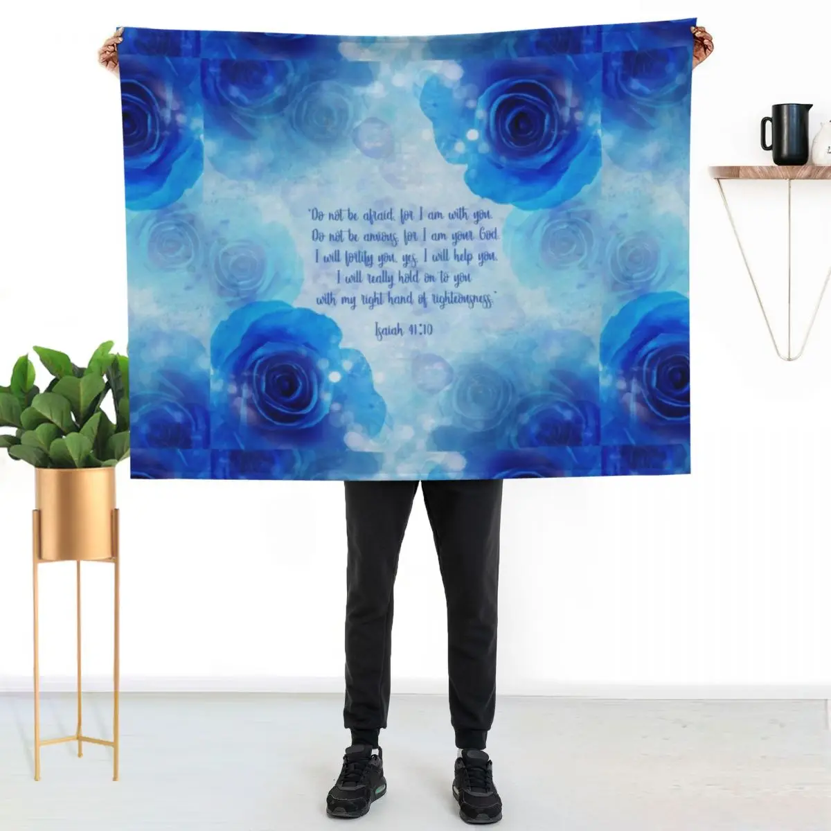 Isaiah 41:10 Throw Blanket Baby funny gift Cute Plaid Sofa Throw Weighted Custom Blankets