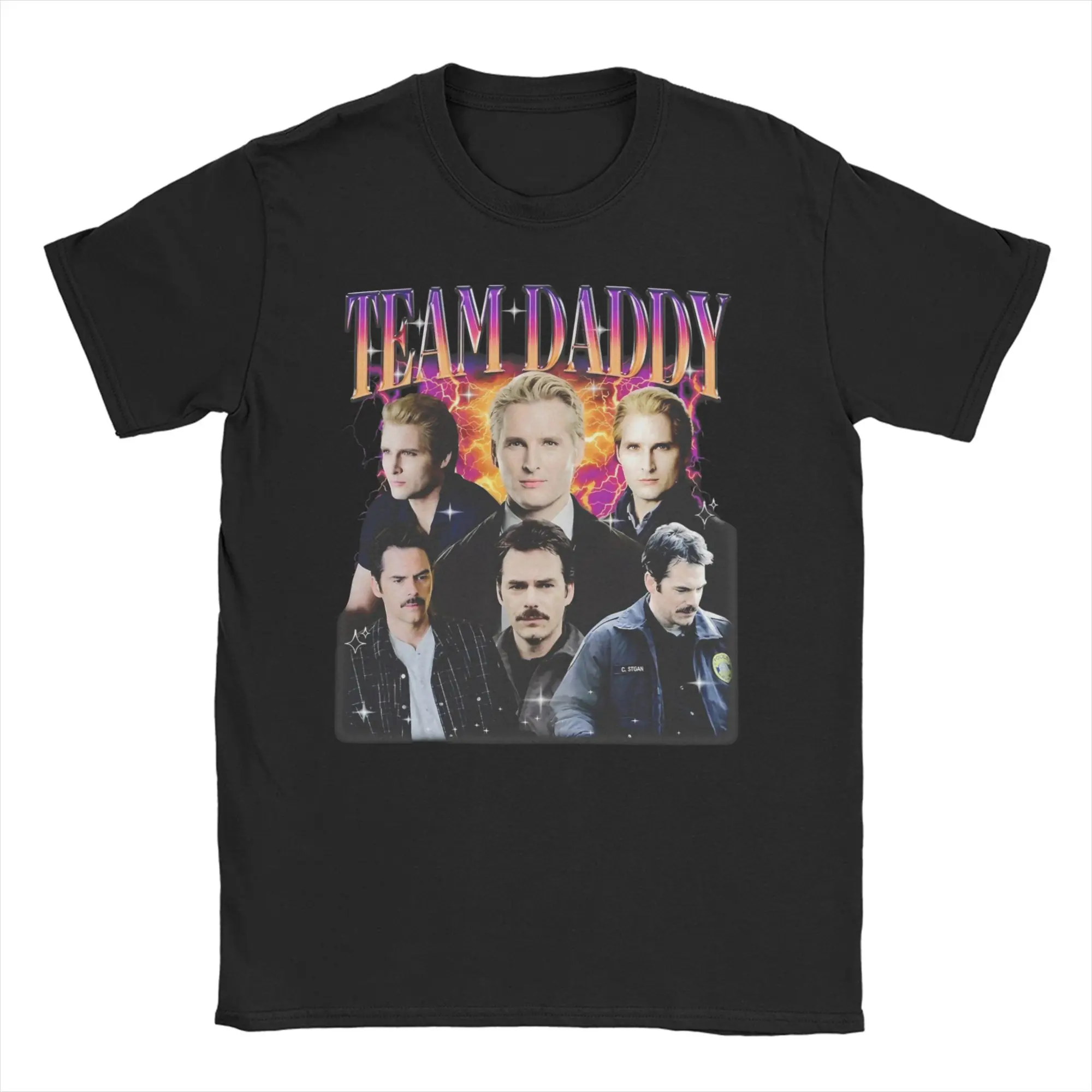 Team Daddy Carlisle Cullen and Charlie Swan Bootleg  Print T Shirt for Men Women  Pure Cotton  Tee Shirt Clothing