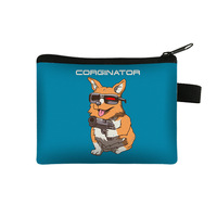 New Cute Dog Children's Zero Wallet Student Polyester Card Bag Simple Coin Storage Bag Hand Bag Coin Purse Mini Bag Pochette