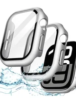 Vidrio templado + funda para Apple Watch 46mm 42mm 40mm 41mm 44mm 45mm Protector de pantalla cubierta protectora iWatch 11 10 8 7 9 6 SE 5 4