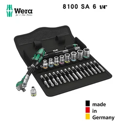 WERA 8100 SA 6 28 Pcs Ratchet Set  Zyklop Speed 1/4