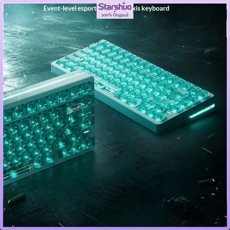 VGN Neon 75Air HE Magnetic Switch Game Keyboard 8k gasket Hot Plug RGB Ultra Low Delay 0.005mmRT  FPS Tri-mode and Single Mode