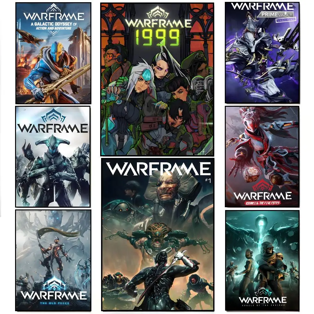Sci-Fi Looter Shooter W-Warframe Poster Elegant Indoor Artwork Design & Contemporary Home Decor