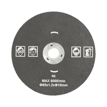 Disque de coupe circulaire en résine, lame de scie, meuleuse d'angle, acier inoxydable, meule à tronçonner, 85mm, 1 pièce