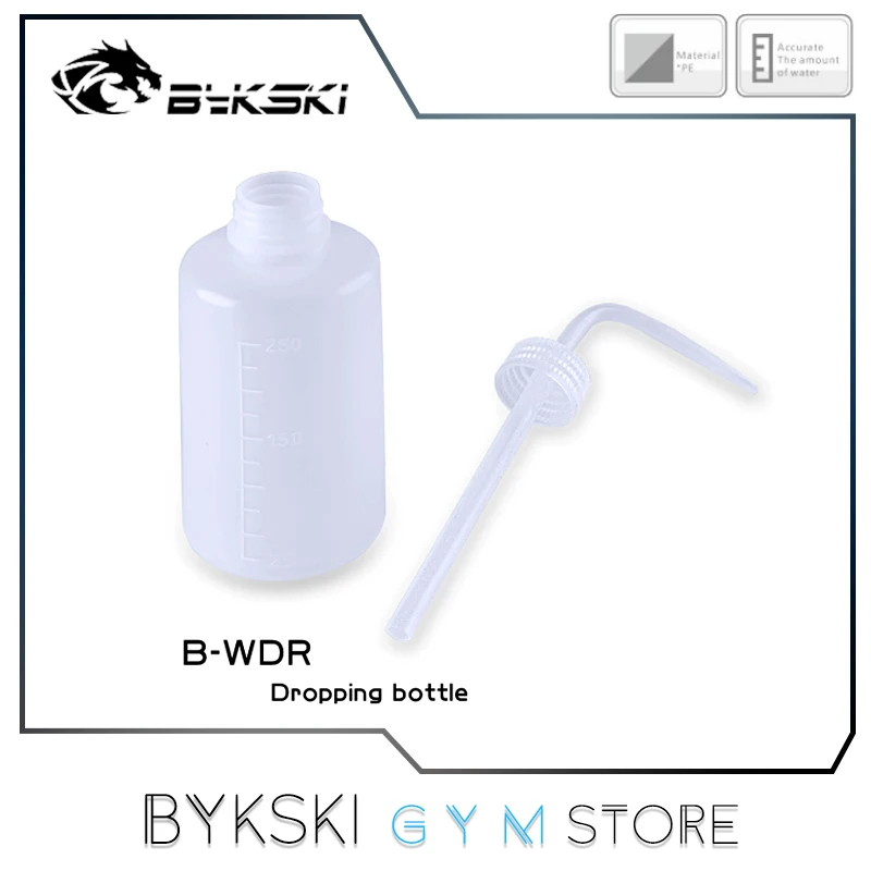 Bykski Drip Bottle For Water Cooling Filling Special Hand-Hold Tool Transparent, 250ML, B-WDR