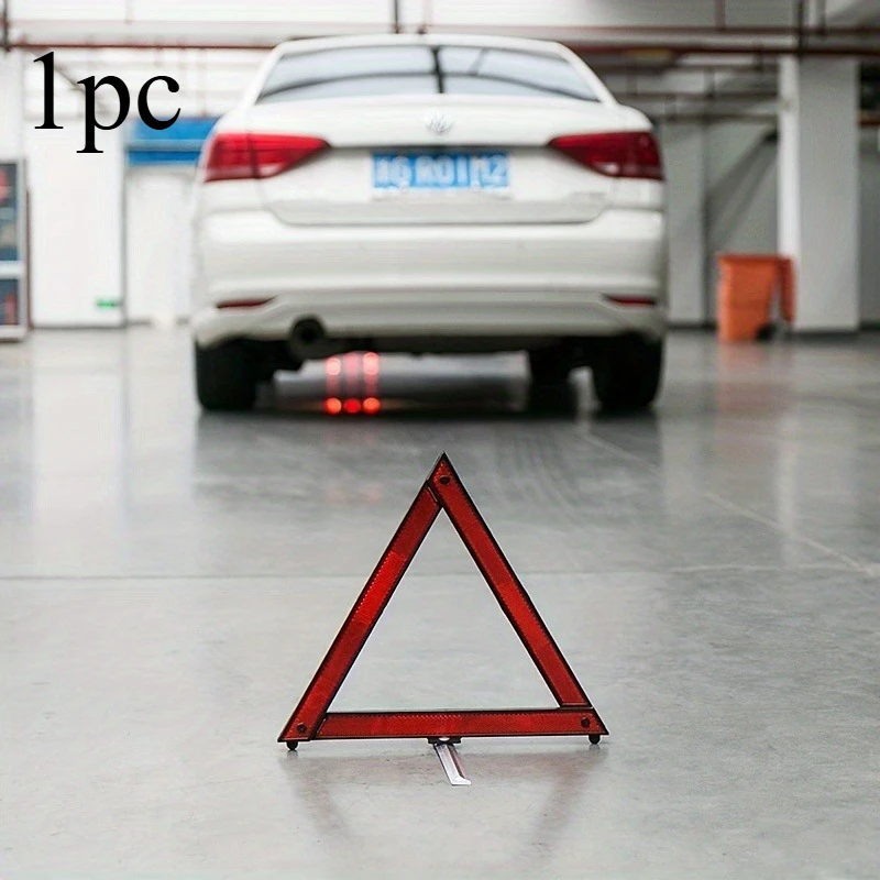 1pc Triangle Emergency Safety Warning Frame, Foldable Reflector Car Truck Roadside Safety Warning Triangle Sign