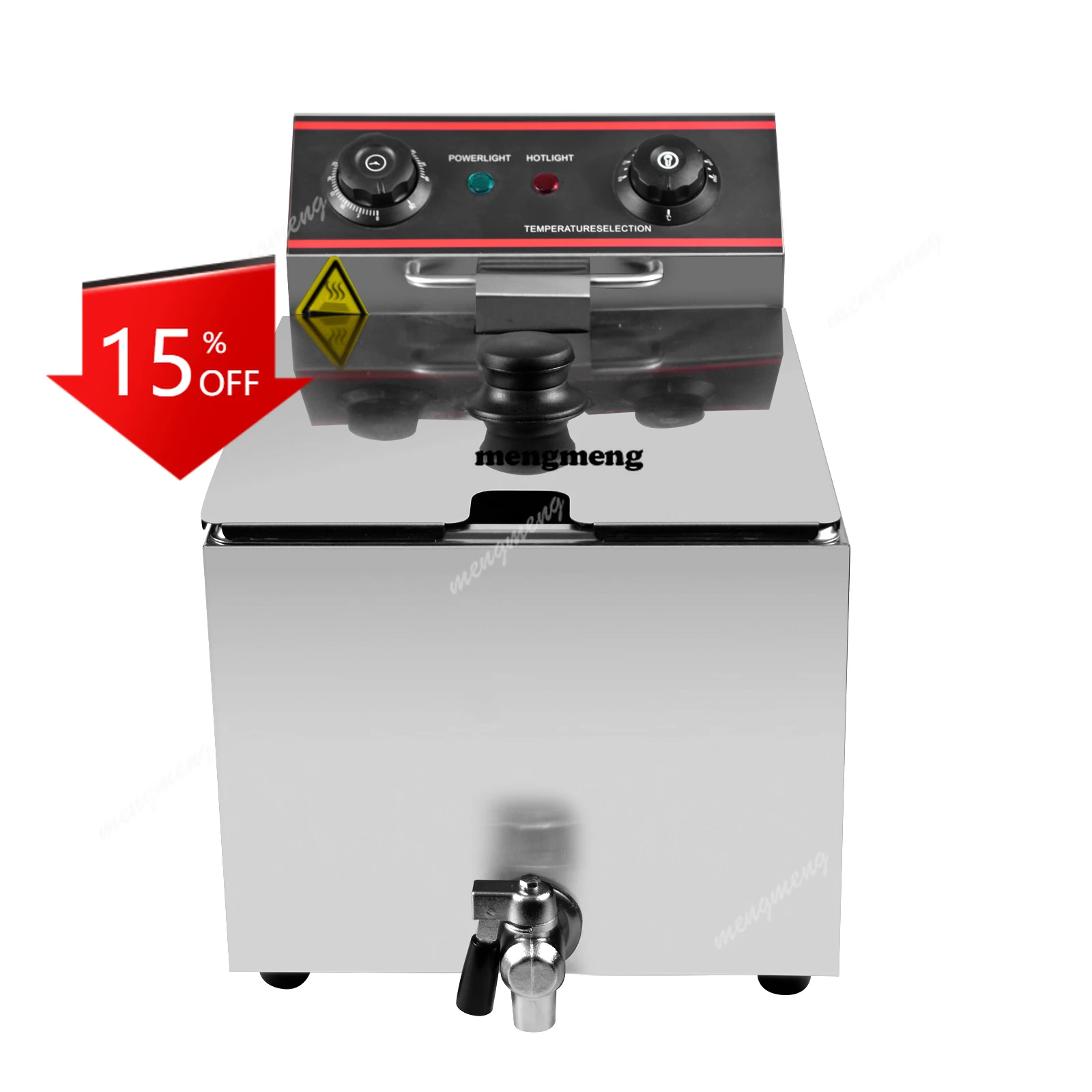 

Коммерческая электрическая фритюрница E132 с одной емкостью для жарки картофеля фри, курицы и индейки, для ресторанов