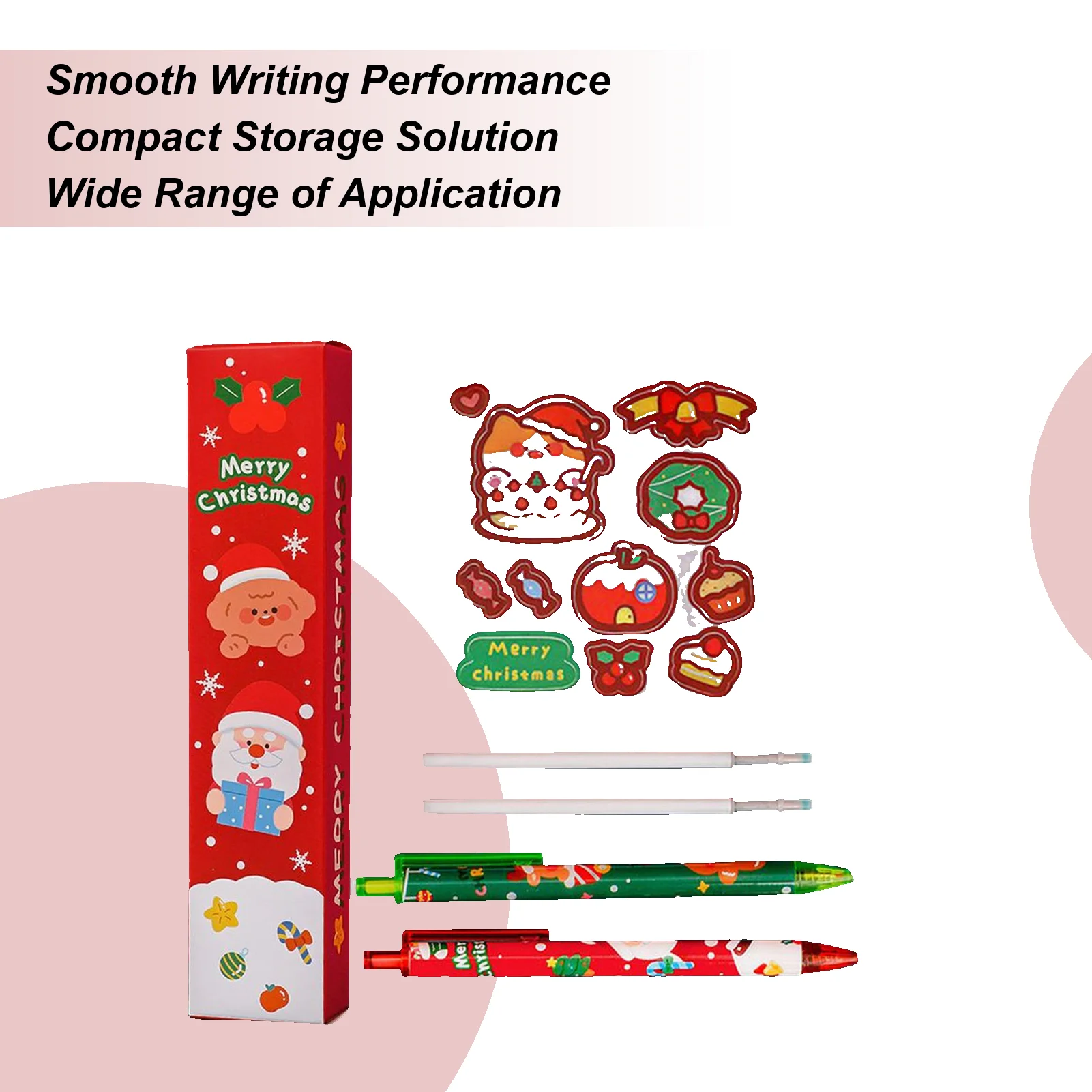 

Smooth Gel Pens Retractable Writing Christmas Cute Pens For Office Home Rewards Party Favor Classroom Prizes Student Boys Girls