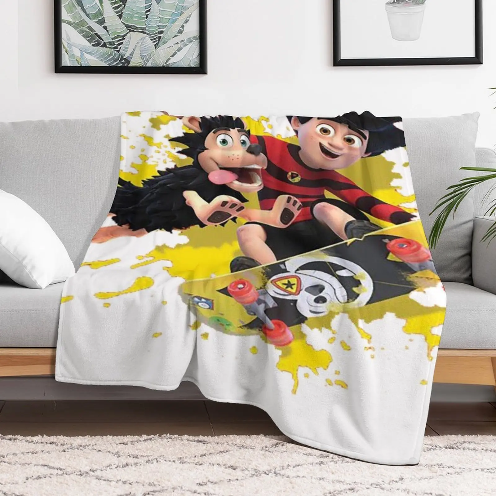 Dennis & Gnasher Throw Blanket Fashion Sofas christmas decoration Sofa Quilt Summer Blankets