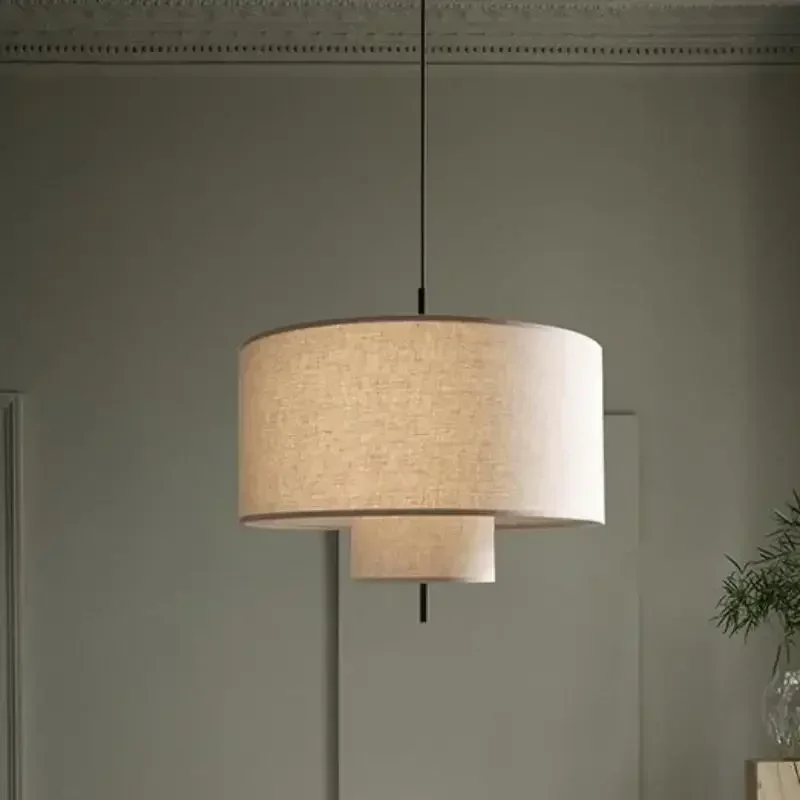 

Japanese Wabi Sabi Fabric Art Pendant Lights Lustre Chandelier Living Room Bedroom Restaurant B&B Home Decoration Hanging Lamps