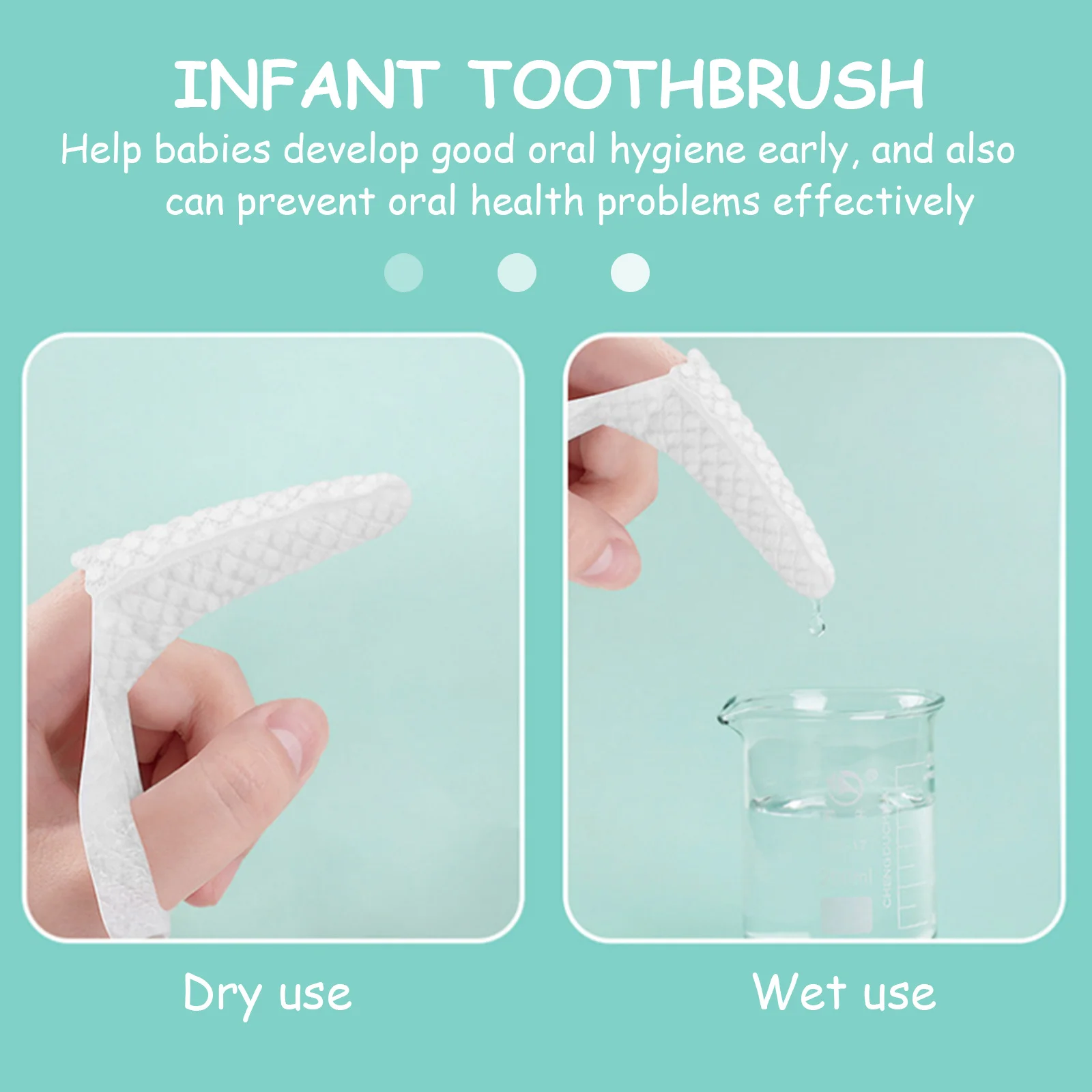

30pcs Finger Toothbrush Baby Mouth Cleaner Gentle Oral Care for Infant Teeth Gums Premium Wipes Newborn Toddler Dental Hygiene