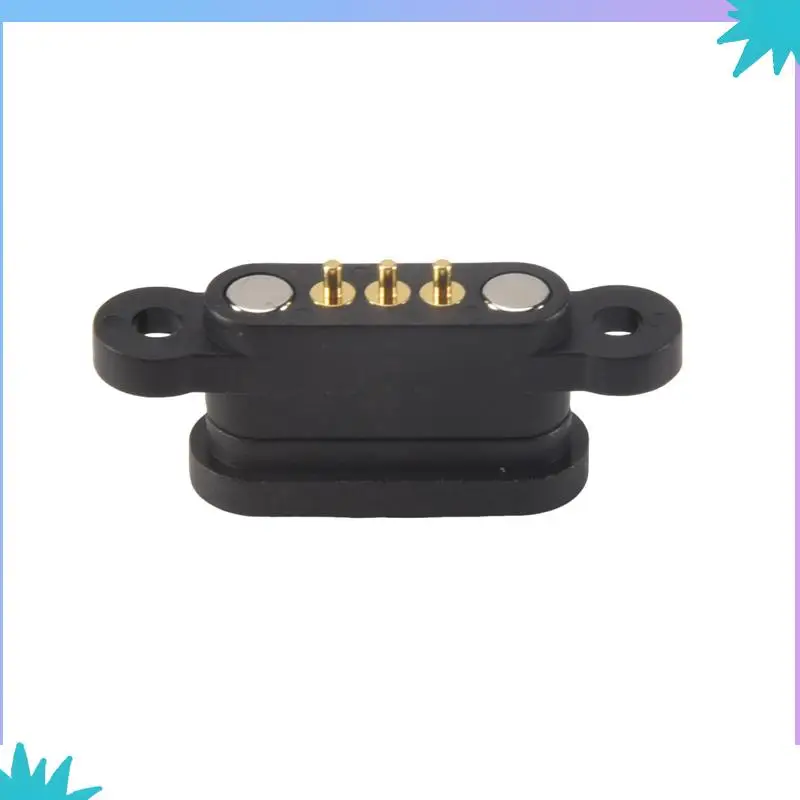 ABZW 15 Pairs الربيع تحميل المغناطيسي بوجو دبوس موصل 3 مواقف المغناطيس الملعب 2.3 مللي متر 3P من خلال ثقوب الذكور الإناث التحقيق