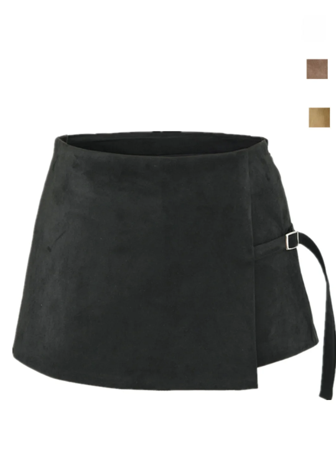 Suede Short Skirt A-Line Midi Skirt Practical Skin-Friendly Breathable Street Style mid Waist Baggy Pants Suit Skirt Pants