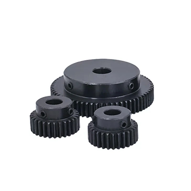 Spur Pinion 1M 32T Blackend Bore 6-8-10-12mm Rack Gear Optional Bore Stepped Spur Gear For Motor Transmission