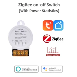 Монитор питания COLOROCK ZigBee, переключатель с высокой мощностью 30 А, умное управление с помощью приложения Tuya Smart Life, Alexa и Google Assistant, Голосовое управление