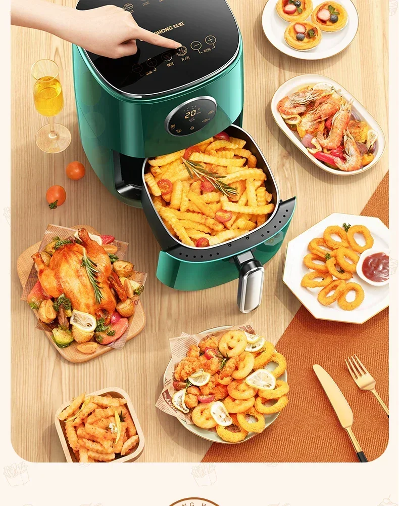 Fully automatic. Household air fryer. Large capacity. New. Intelligent with LCD touch screen. Multi-function.