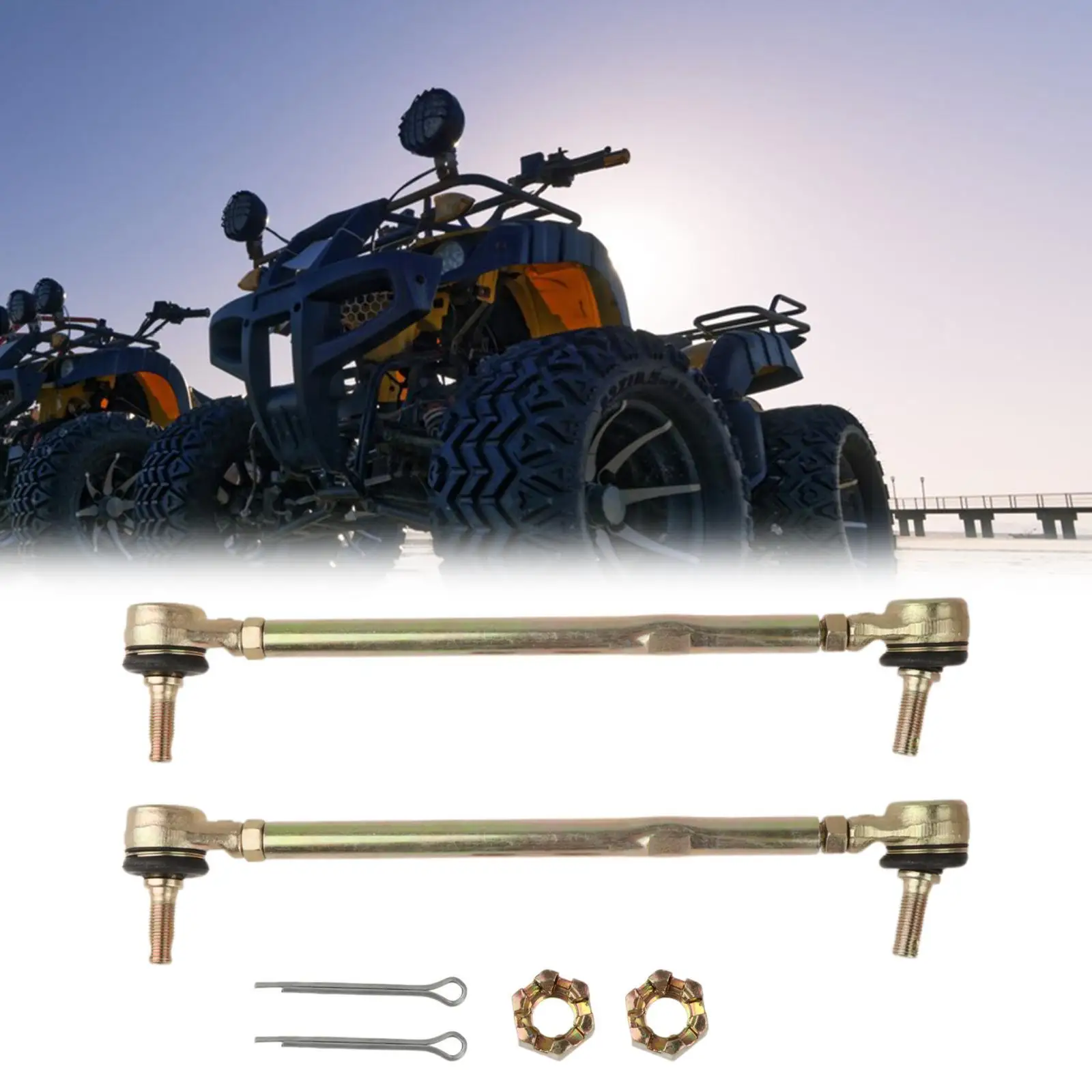

2Pcs Tie Rods Easy Installation Premium for Kawasaki 220 1988-2002