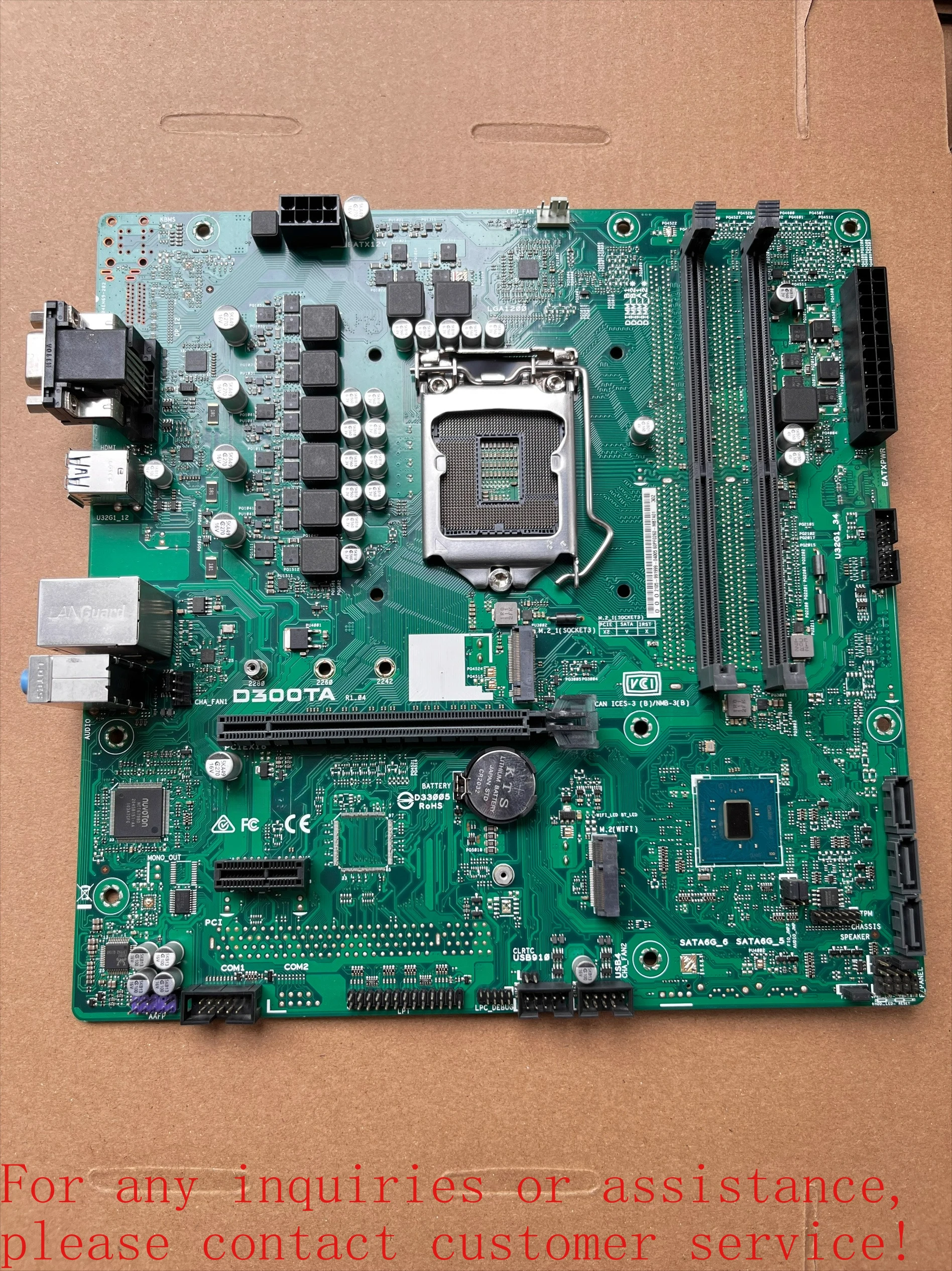 

Для основной платы ASUS D300TA H410 DDR4 поколения 1200-контактный процессор 10-го поколения