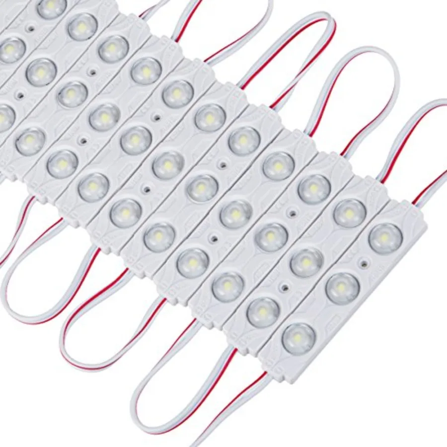 

Светодиодный модуль DC12V 0.72W с линзой для световых коробов, рекламных вывесок, с клейкой лентой на обратной стороне, упаковка 200 шт.