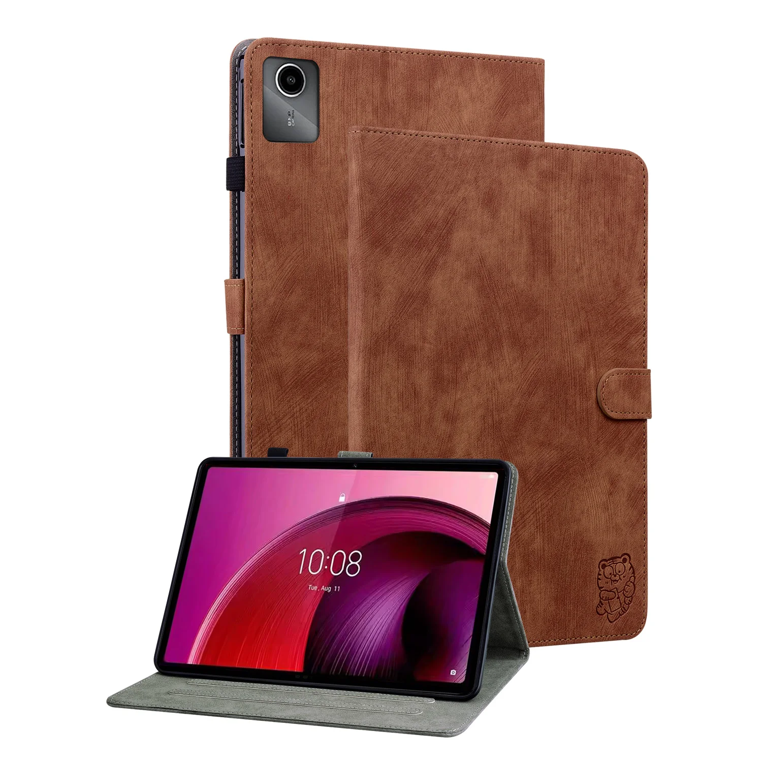 

Soft TPU Back Case for Lenovo Tab M11 (K11) Xiaoxin Pad 2024 11.0 inch TB330FU TB331FC Adjustable Stand Cover Luxury PU Leather