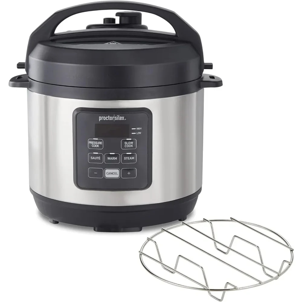 Simplicity 4-in-1 Electric Pressure Cooker, 3 Quart Multi-Function with Slow Cook, Steam, Sauté, Rice, Electric Rice Cooker