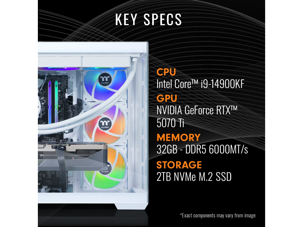 Thermaltake Gaming Desktop Pc Ne I1470Ts-V380S Intel Core I9-14900Kf 32Gb Ddr5 2Tb Ssd Geforce Rtx 5070 Ti