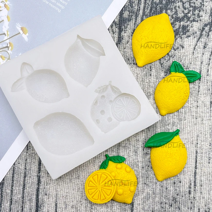 Lemon Orange Silicone Sugarcraft Mold Resin Tools Chocolate Cupcake Baking Fondant Cake Decorating Tools