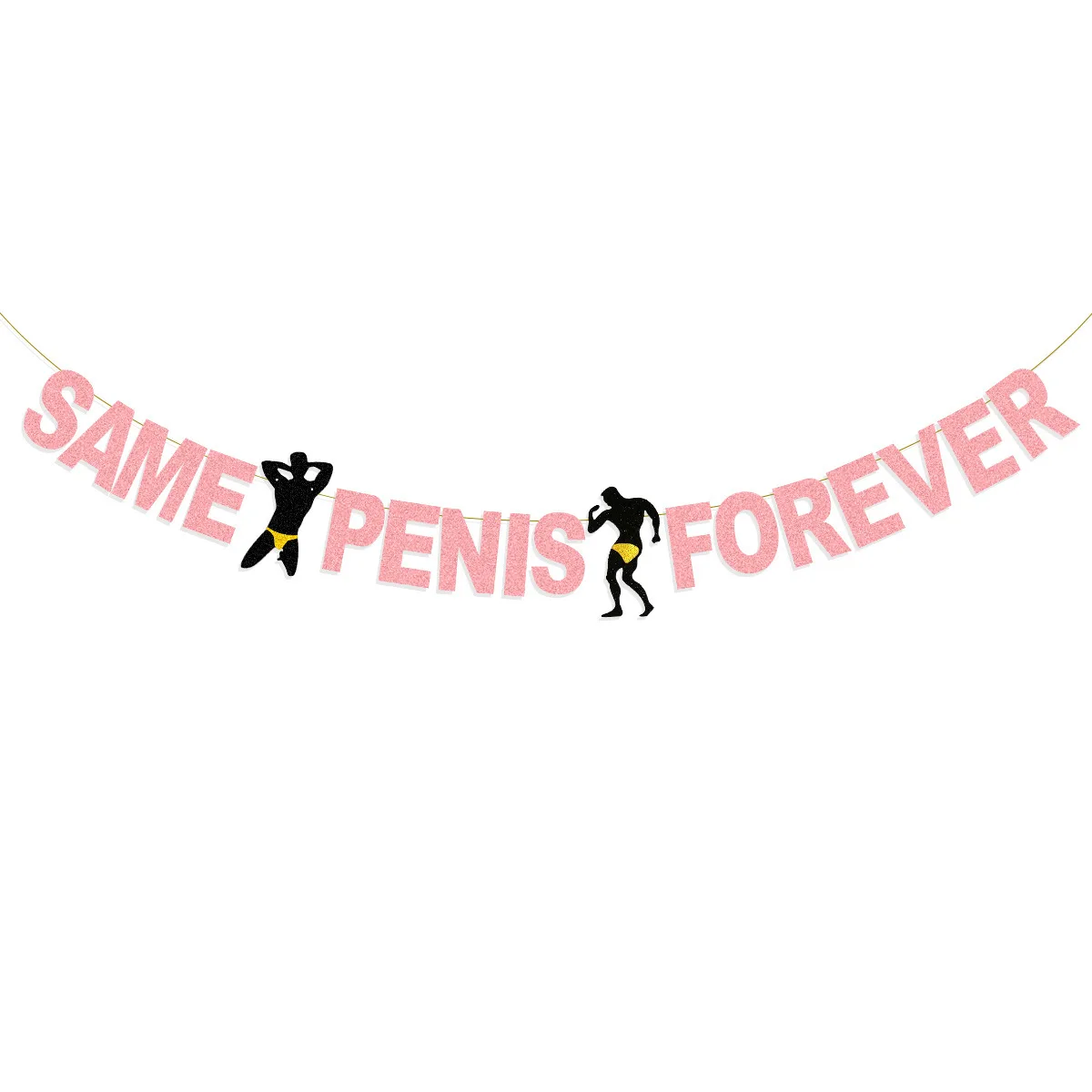 Gold Rose Gold SAME PENIS FOREVER Hen Bachelorette Party Wedding Party Decoration Supplies view 5