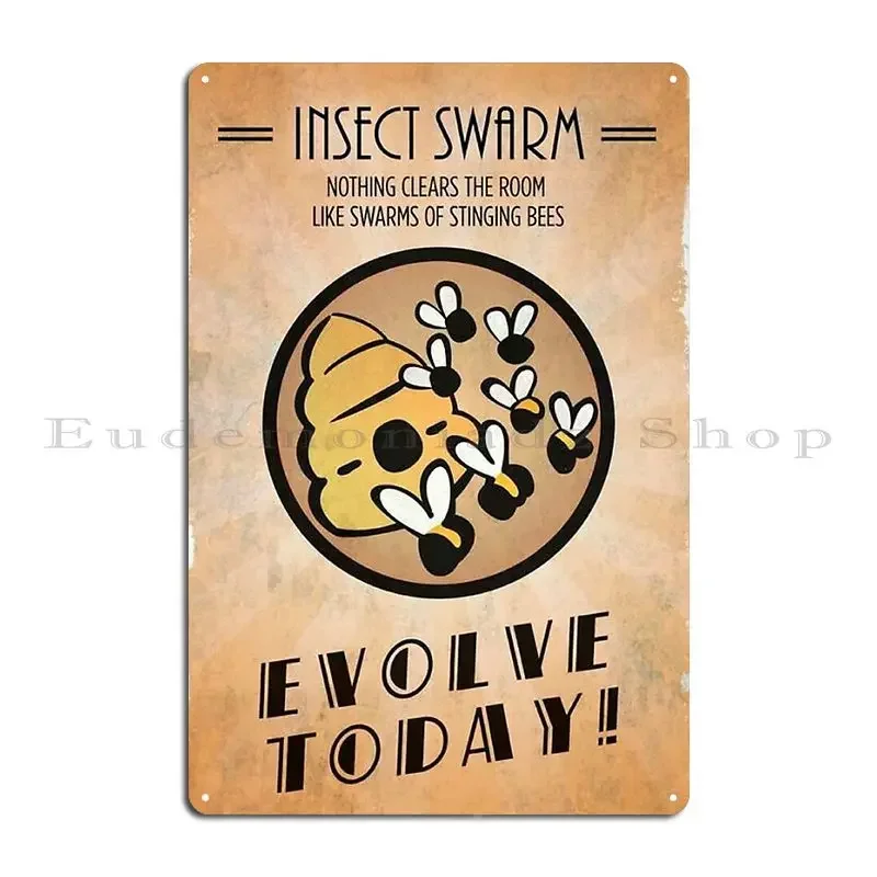 Insect Swarm Edeas - Placa metálica con diseño de personaje de cine, cartel de garaje, cartel de hojalata oxidado