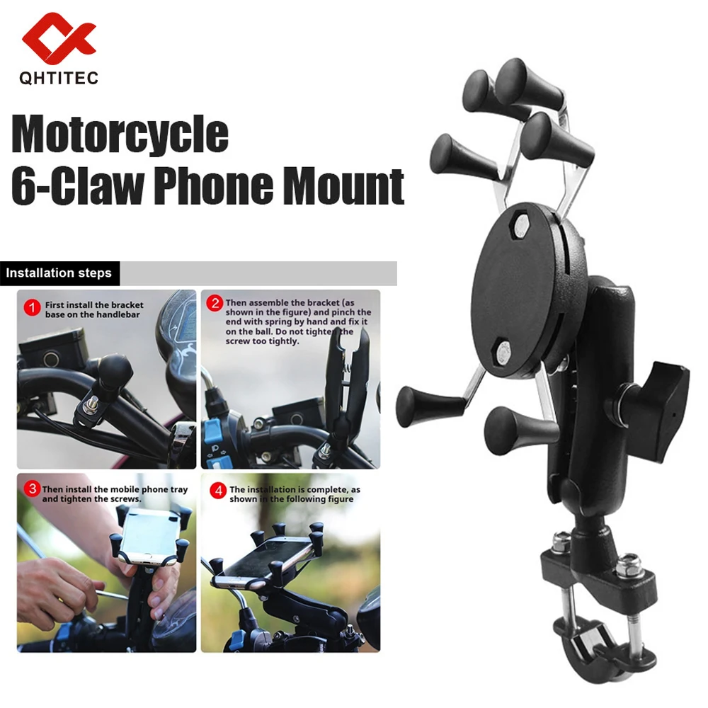 

Motorbike handlebar phone holder 3.5 - 6.5 Inch Cell Phone Mount Holder For Harley Electra Glide Softail Road King