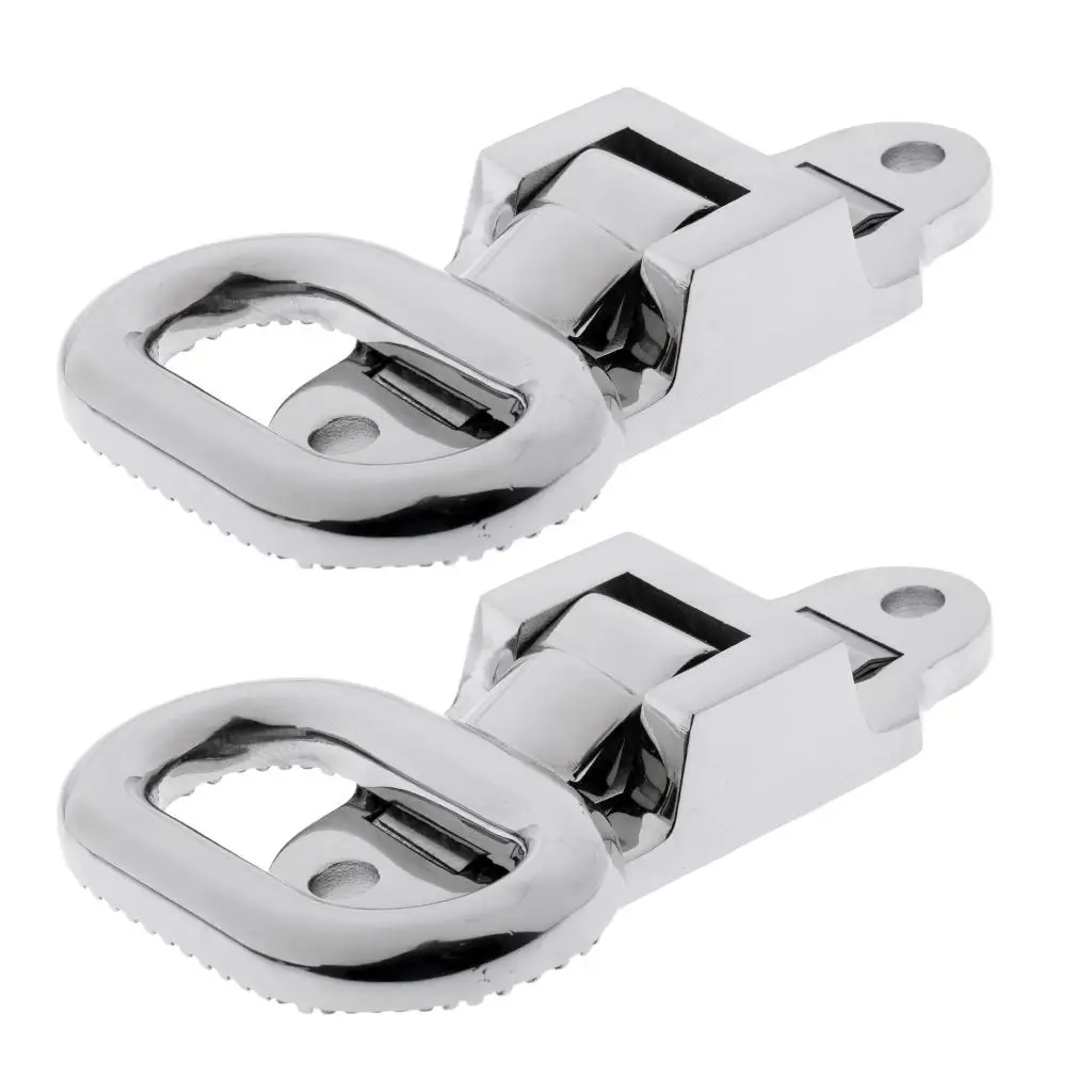 2 Pieces Premium Polished 316 Stainless Steel Marine Boat RV Folding Mast Step Transom Step