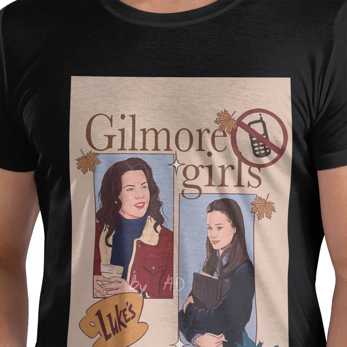 Gilmore الفتيات الكتابة على الجدران تي شيرت للرجال القطن المتضخم تي شيرت الرجال قصيرة الأكمام الجولة الرقبة ملابس الصيف بلايز S-6XL