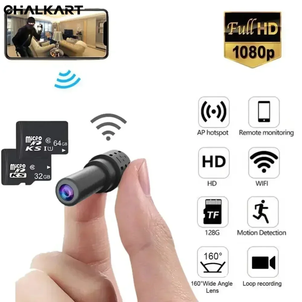 

New 1080P Wireless Wifi Camera Mini Night Vision Video Recorder Smart Home Motion Security Detection Surveillance Cameras IP Cam