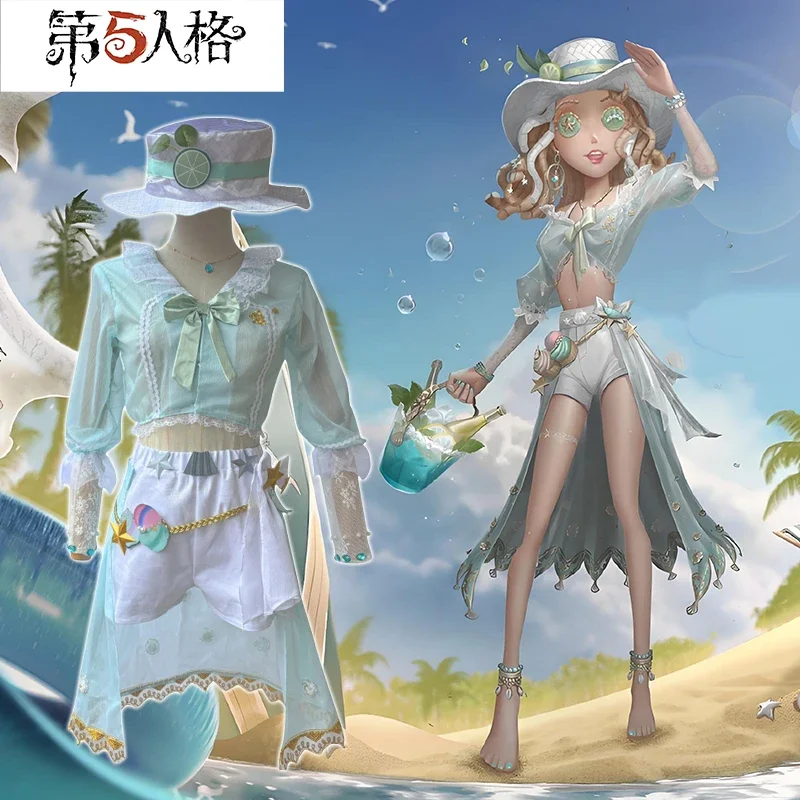 Game Identity Ⅴ Barmaid Demi Bourbon Cosplay Costume Wig Anime Sea Salt Special Tune Sexy Woman Outfit Halloween Role Play Suit