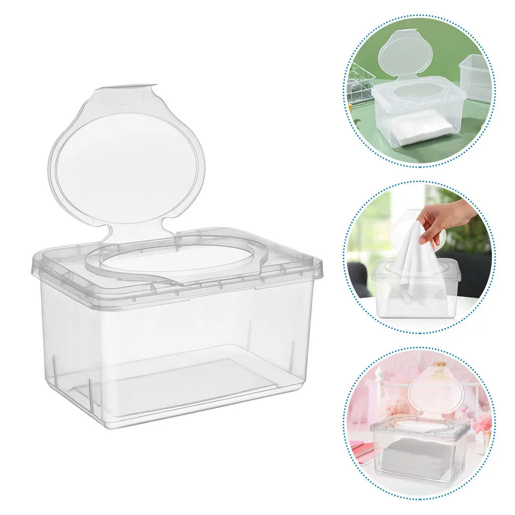 4 قطعة حامل الطفل المحمولة إعادة الملء البلاستيك مسح الحاويات الغبار غطاء للسفر حفاضات التغييرات تخزين الأنسجة الرطبة مسح #1