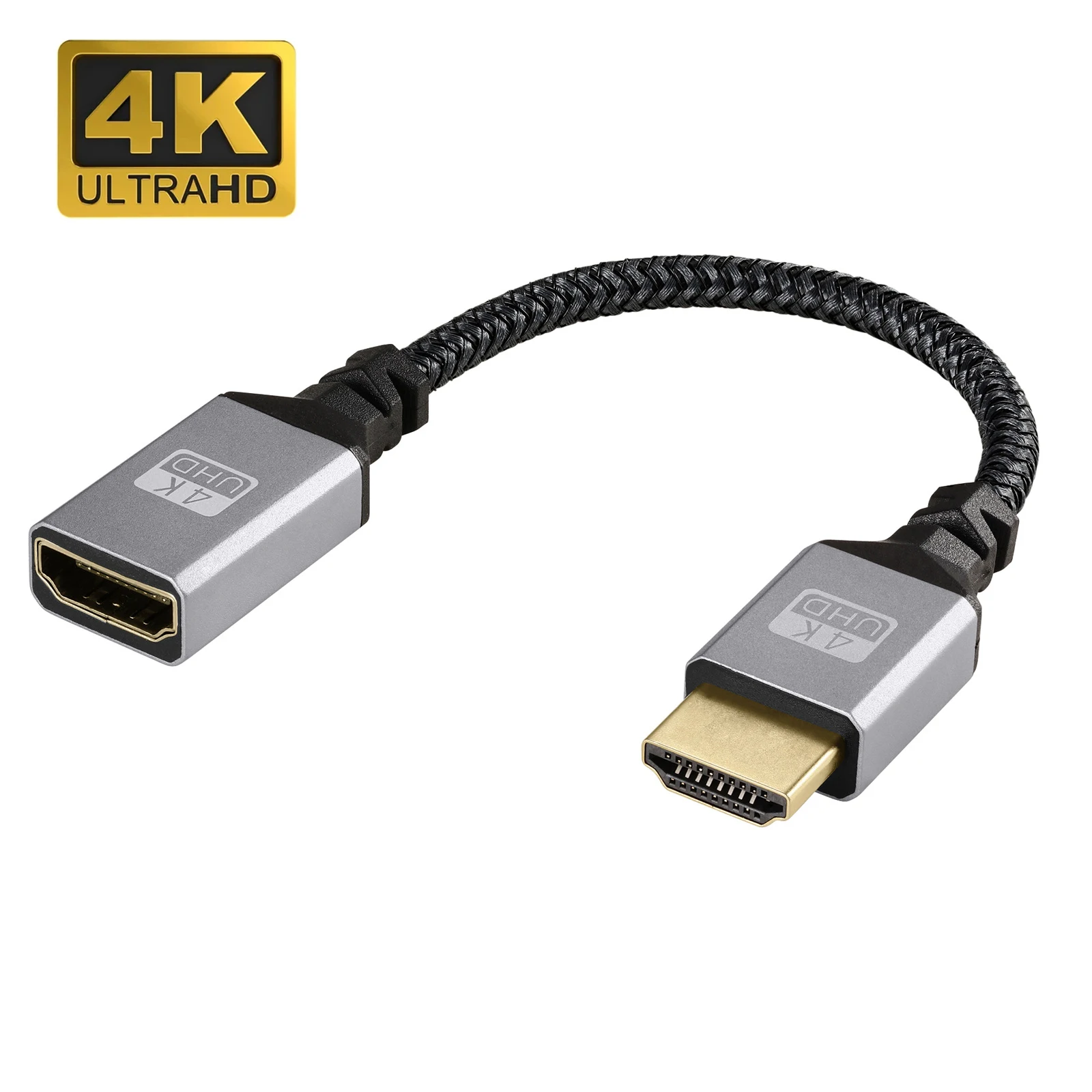 

Nku 4K UHD HD2.0 Male To Female Extension Cable Up/Down/Left/Right Angled Extender AV Wire Cord for PC HDTV Monitor